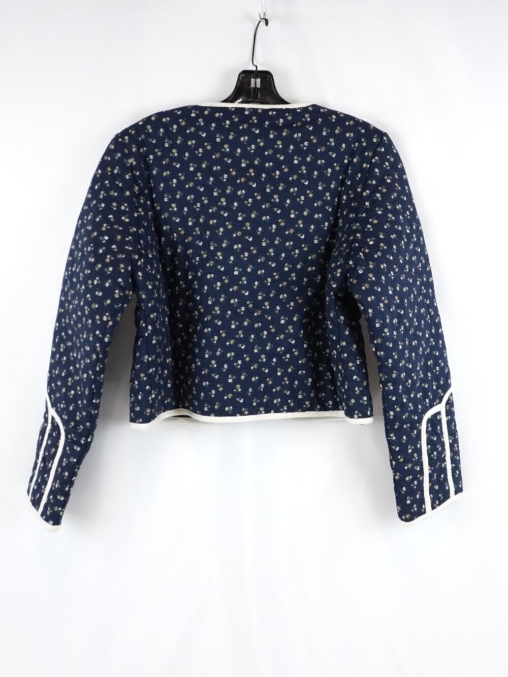 Sezane Esben Short Jacket In Marine Floral Print - Women's Size US 6 - NWT - Picture 2 of 6